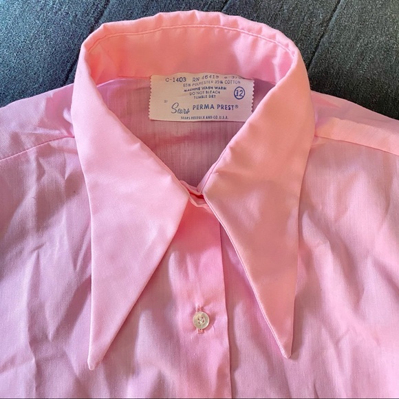 🚫SOLD🚫 Groovy Vintage Pink Blouse 🕺 - Picture 4 of 4
